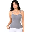 Women's Thermal Underwear Tops Velvet Camisole Apricot Sexy Stretchy Slim-Fit Body Shaper Vest Shirt (Suitable for 40-65 kg Weight) (Size: S, M, L) (Bust Size : 66 to 130 CM)