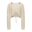 Women39s Tie Front Cardigan Shrugs for Dresses
