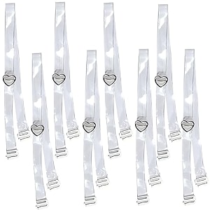 women39s transparent plastic detachable transparent strap bra extender plastic latex bra straps adjustable bra accessories-pack of 8