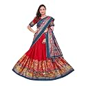 Women's Trending Designeer Tussar Silk Lehenga Choli Print with Foil Work With Unstitched Blouse Patola Print Adorned with Foil Work For Navrati || Wedding