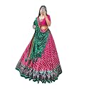 Women's Trending Designeer Tussar Silk Lehenga Choli Print with Foil Work With Unstitched Blouse Patola Print Adorned with Foil Work For Navrati || Wedding