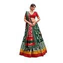 Women's Trending Designeer Tussar Silk Lehenga Choli Print with Foil Work With Unstitched Blouse Patola Print Adorned with Foil Work For Navrati || Wedding