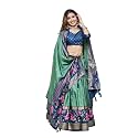 Women's Trending Designeer Tussar Silk Lehenga Choli Print with Foil Work With Unstitched Blouse Patola Print Adorned with Foil Work For Navrati || Wedding