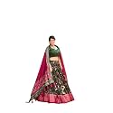Women's Trending Designeer Tussar Silk Lehenga Choli Print with Foil Work With Unstitched Blouse Patola Print Adorned with Foil Work For Navrati || Wedding