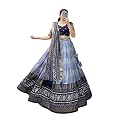 Women's Trending Designeer Tussar Silk Lehenga Choli Print with Foil Work With Unstitched Blouse Patola Print Adorned with Foil Work For Navrati || Wedding