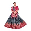 Women's Trending Designeer Tussar Silk Lehenga Choli Print with Foil Work With Unstitched Blouse Patola Print Adorned with Foil Work For Navrati || Wedding