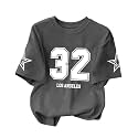 Women39s Typography Round Neck Cotton-Blend T-Shirts Oversized