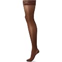 Women's Ultrasheer 30-40 mmHg Thigh High Extra Firm Support Sock with Lace Silicone Top Band Size: Small, Color: Espresso