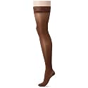 Women's Ultrasheer 30-40 mmHg Thigh High Extra Firm Support Sock with Lace Silicone Top Band Size: X-Large, Color: Espresso