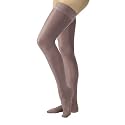 Women's Ultrasheer 30-40 mmHg Thigh High Extra Firm Support Sock with Lace Silicone Top Band Size: Small, Color: Anthracite