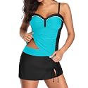 Women39s Underwire Tankini Swimsuit with Skirt Tummy