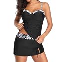 Women39s Underwire Tankini Swimsuit with Skirt Tummy