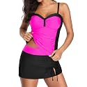 Women39s Underwire Tankini Swimsuit with Skirt Tummy