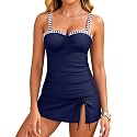 Women39s Underwire Tankini Swimsuit with Skirt Tummy