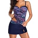 Women39s Underwire Tankini Swimsuit with Skirt Tummy