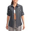 Women's UPF 50+ Sun Protection Shirts Long Sleeve for Fishing Hiking Safari