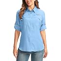 Women's UPF 50+ Sun Protection Shirts Long Sleeve for Fishing Hiking Safari