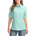 Women's UPF 50+ Sun Protection Shirts Long Sleeve for Fishing Hiking Safari