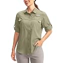 Women's UPF 50+ Sun Protection Shirts Long Sleeve for Fishing Hiking Safari