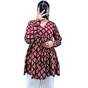 Women39s V Neck Anarkali Short Kurti for