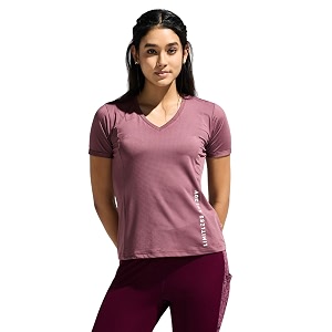 Womens V Neck Cut Sew Mesh