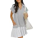 Women39s V Neck Short Sleeve Summer Dress
