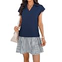 Women39s V Neck Short Sleeve Summer Dress