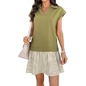 Women39s V Neck Short Sleeve Summer Dress