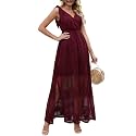 MERMAID'S CLOSET Women's Off Shoulder Lace Maxi Dress Boho Wedding Party