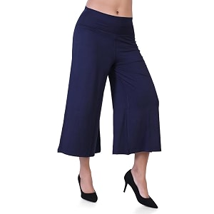 Womens Viscose Calf-Length Palazzo Pants