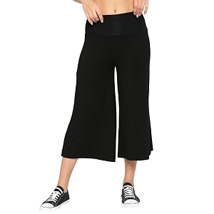 Womens Viscose Calf-Length Palazzo Pants