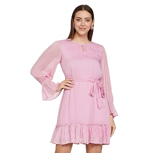AND Womens Viscose A-Line Mini Dress