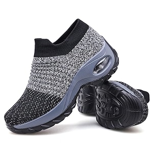 Womens Walking Shoes Sock Sneakers - Mesh