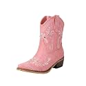 Women39s Western Ankle Booties Pointed Toe Cowgirl