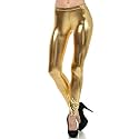 Women39s Wet Look Shiny Faux Leather Metallic