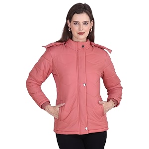women39s winter jacket  warm quilted outerwear with hood  stylish puffer coat for cold weather  comfortable lightweight winterwear for ladies amp girls