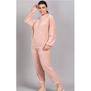 Womens Winter Nightsuit Thermal Fleece Pyjama Set