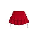 Women's Y2k Mini Ruffle Skirts with Shorts Cute Coquette Skort