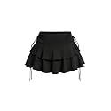 Women's Y2k Mini Ruffle Skirts with Shorts Cute Coquette Skort