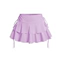 Women's Y2k Mini Ruffle Skirts with Shorts Cute Coquette Skort