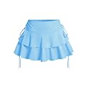 Women's Y2k Mini Ruffle Skirts with Shorts Cute Coquette Skort