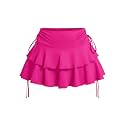 Women's Y2k Mini Ruffle Skirts with Shorts Cute Coquette Skort