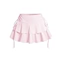 Women's Y2k Mini Ruffle Skirts with Shorts Cute Coquette Skort