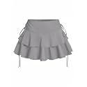 Women's Y2k Mini Ruffle Skirts with Shorts Cute Coquette Skort