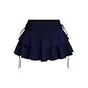 Women's Y2k Mini Ruffle Skirts with Shorts Cute Coquette Skort