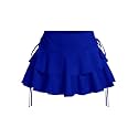 Women's Y2k Mini Ruffle Skirts with Shorts Cute Coquette Skort
