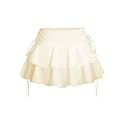 Women's Y2k Mini Ruffle Skirts with Shorts Cute Coquette Skort