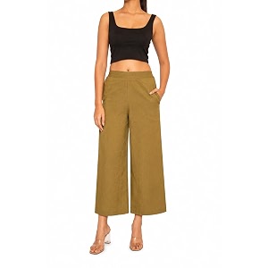 Women Airy Linen Wide Leg Pants