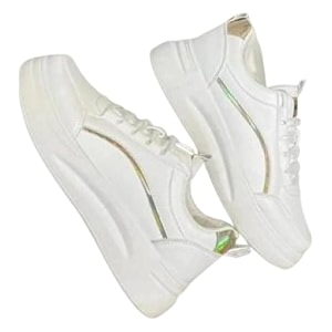 Women Girls White Stylish Design Lace-up