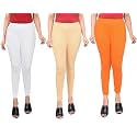 Women Ankle Length Leggings Combo Multicolour Stretchable